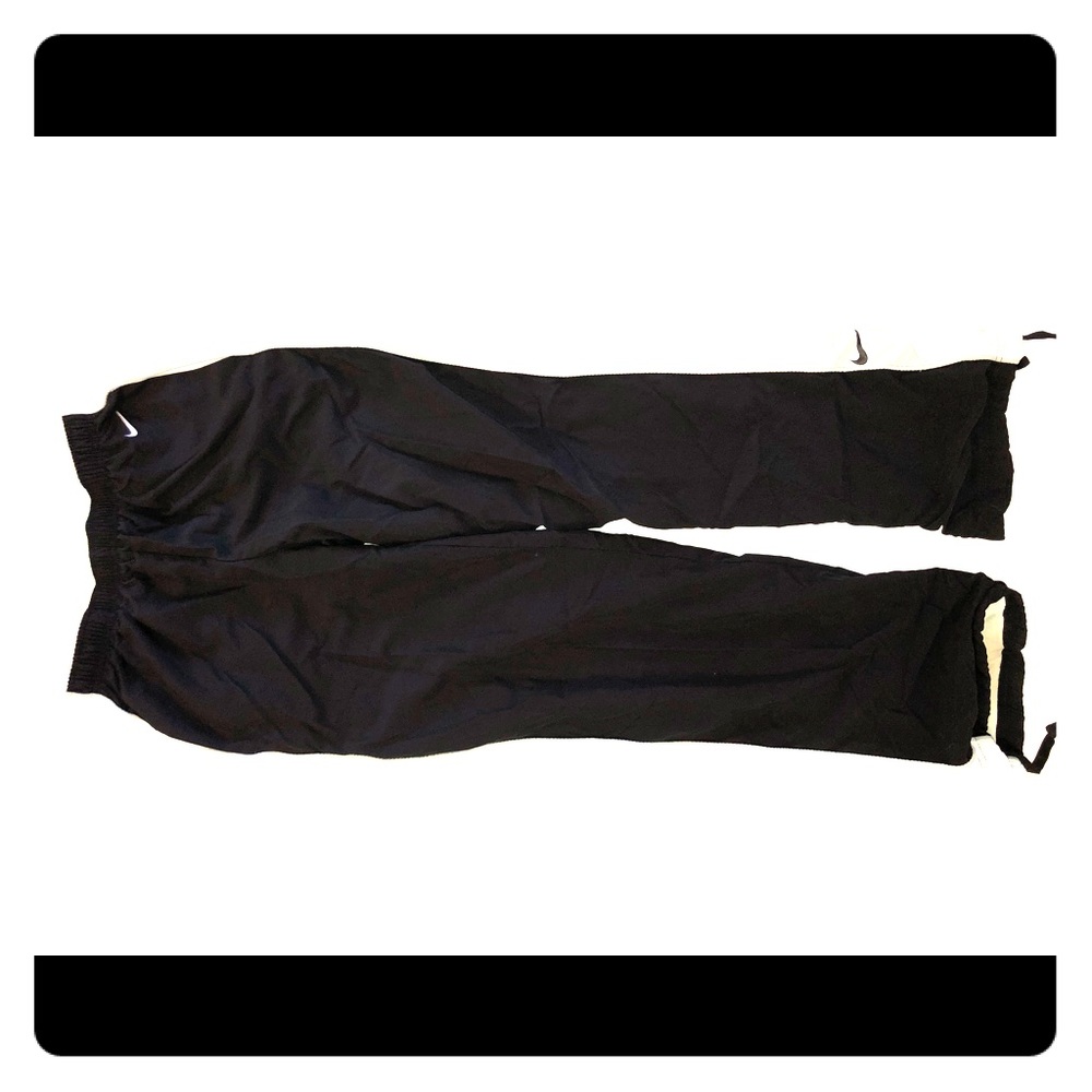 Nike Black and White Track Pants Size M (8-10)